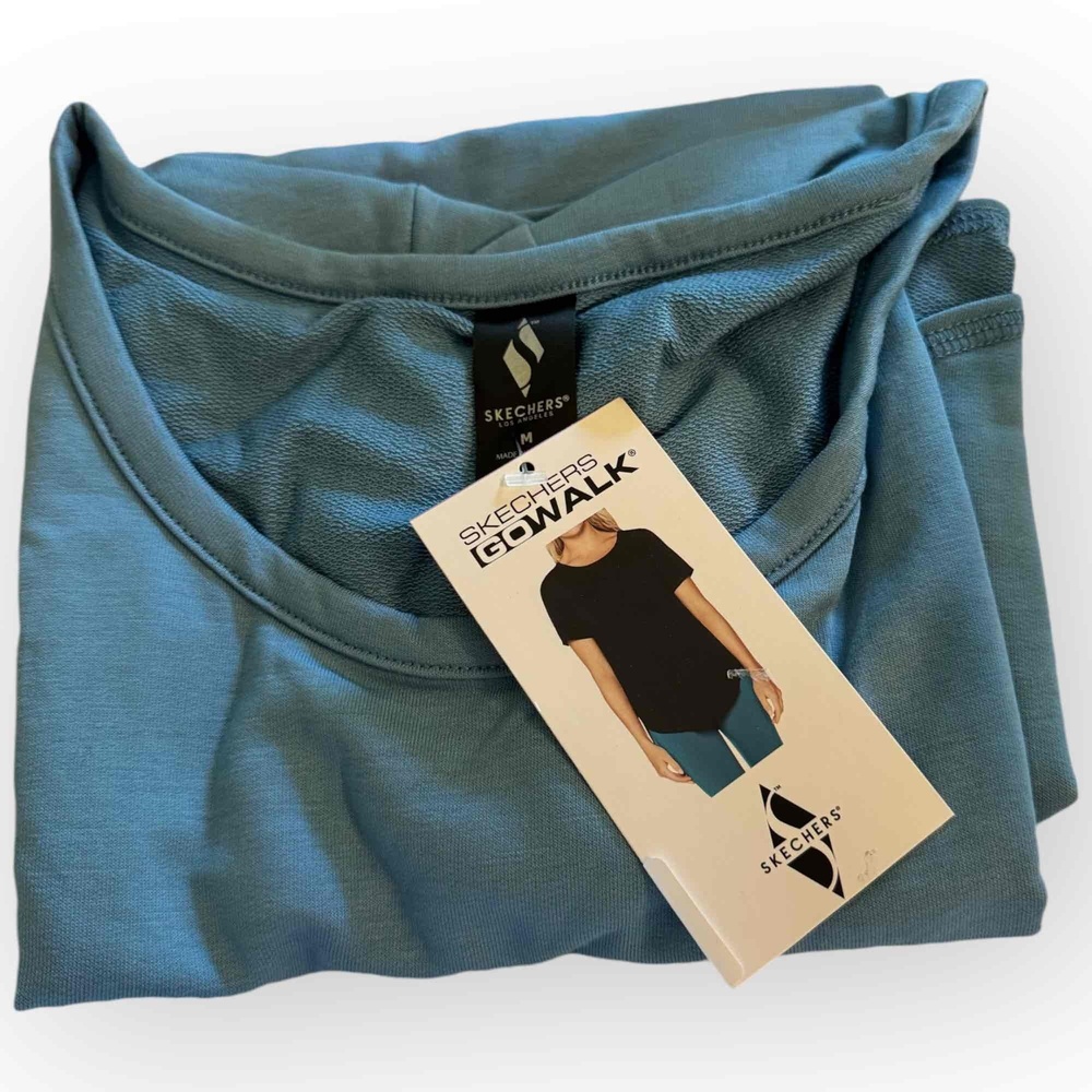 Skechers Gowalk Women’s Short Sleeve Tunic Tee - Teal Blue, Size Medium 537M - Picture 3 of 6